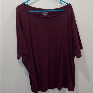 Maroon Wide Boatneck Tee